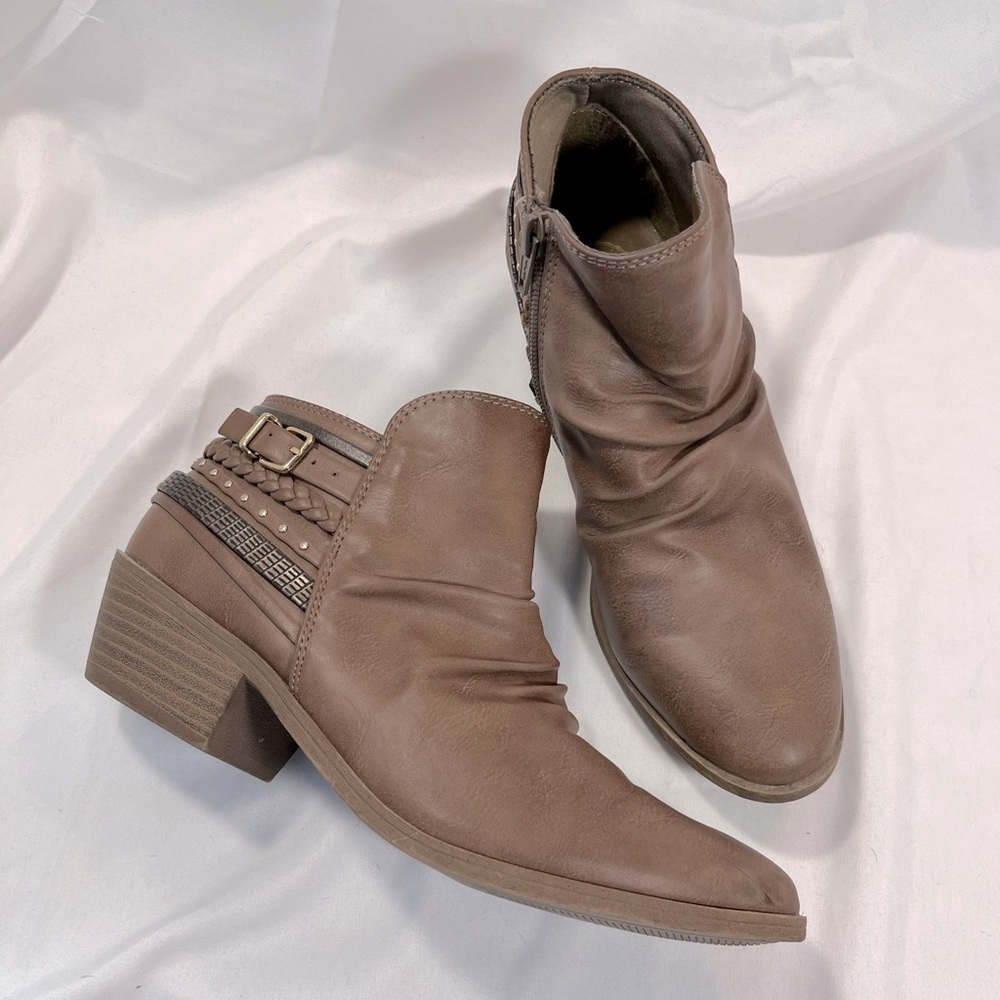 SO Brown Heeled Booties